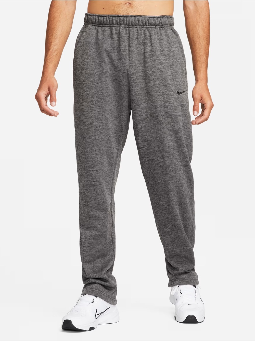 Men's Nike Therma-FIT Open Hem Fitness Pants | Charcoal Heather | Size XXL-Tall